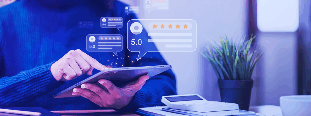 Une cliente satisfaite publie un avis sur son expérience