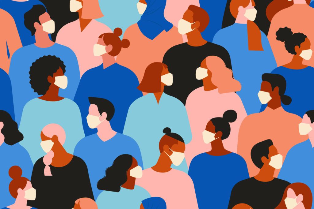 Illustration - Personnes avec des masques